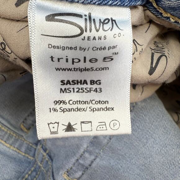 Silver Jean Co Jeans Girls 14 Light Blue Sasha Straight Leg Mid Rise School Jean - Picture 8 of 14